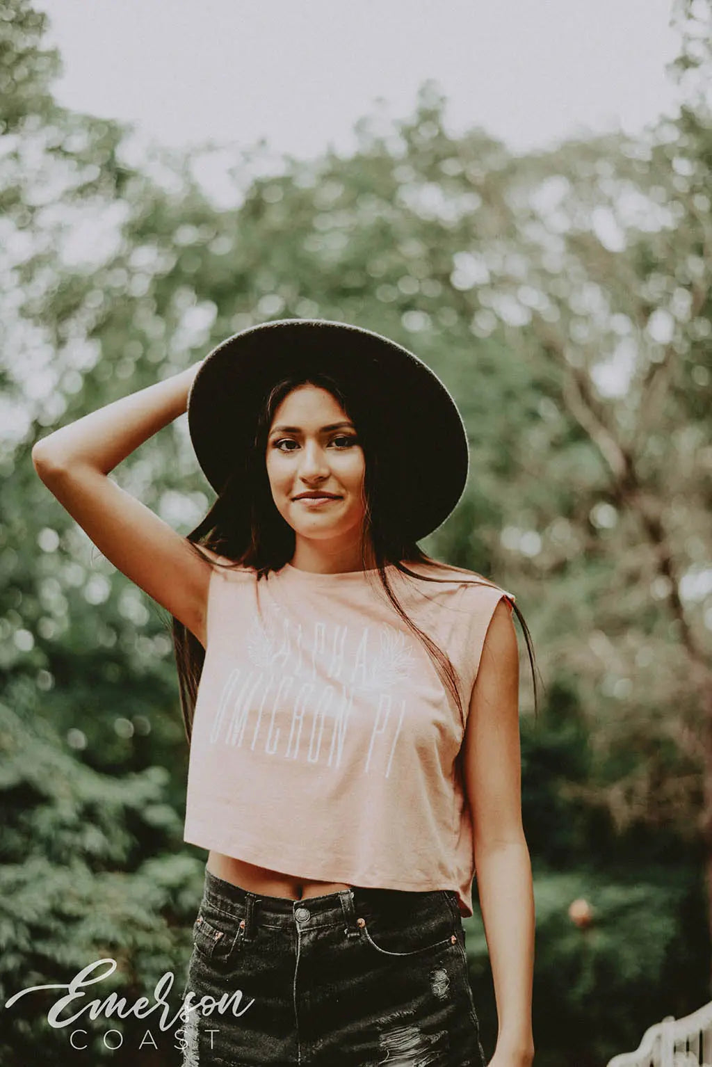 Alpha Omicron Pi Wings PR Cropped Tee