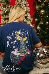 Alpha Omicron Pi Panda Happy Holidays Tee