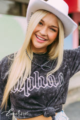 Alpha O Mineral Wash Long Sleeve Tee