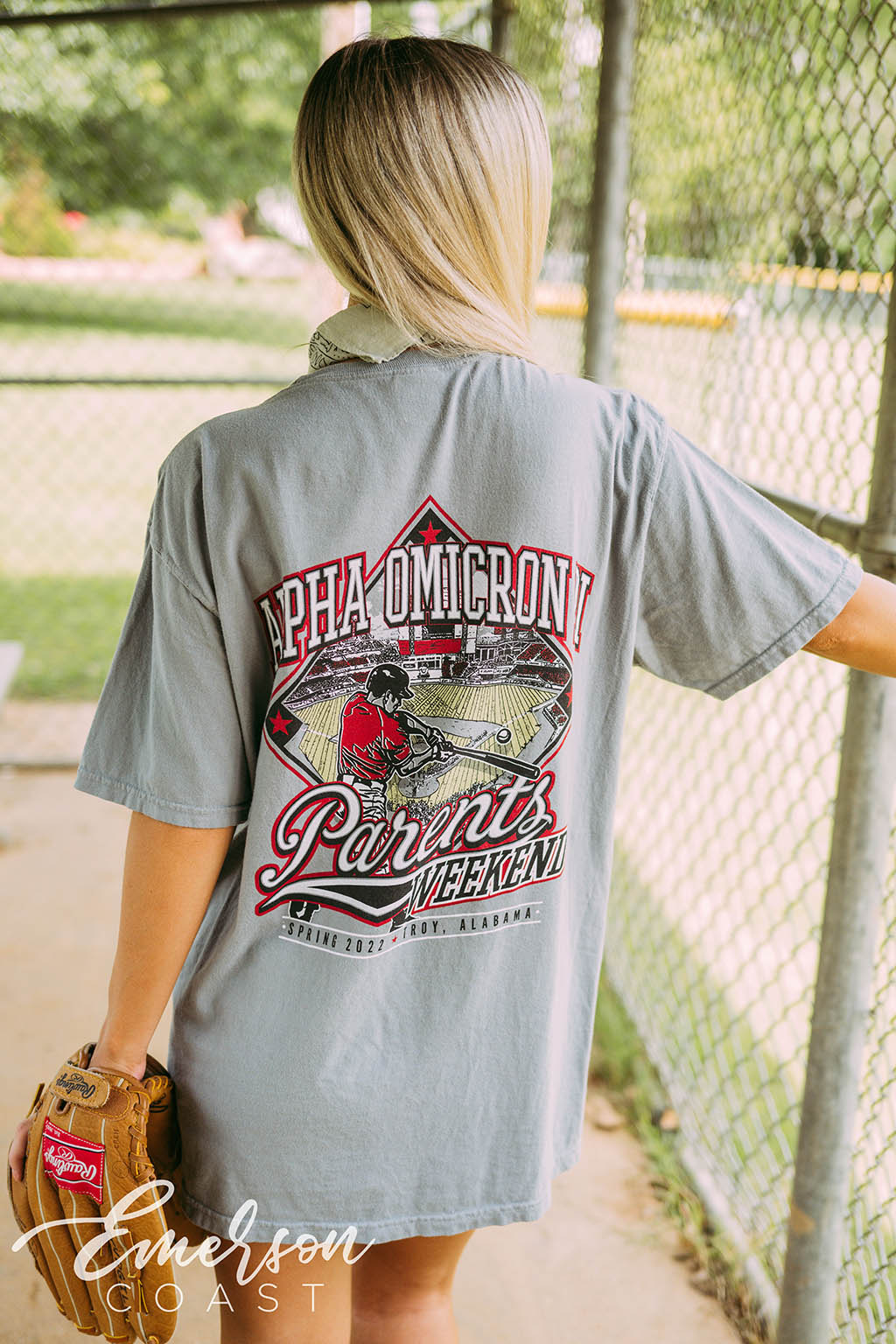 Alpha Omicron Pi Parents Weekend Baseball Tee