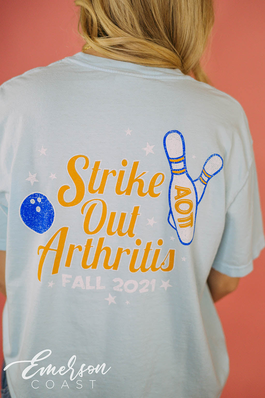 Alpha O Bowling Strike Out Arthritis Tee