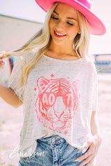 Alpha Omicron Pi PR Tiger Slouchy Tee
