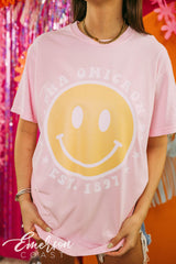 Alpha Omicron Pi PR Smiley Face Tee