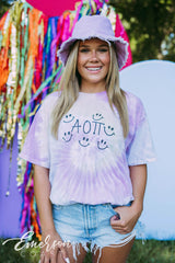 Alpha Omicron Pi PR Smiley Face Tie Dye Tee