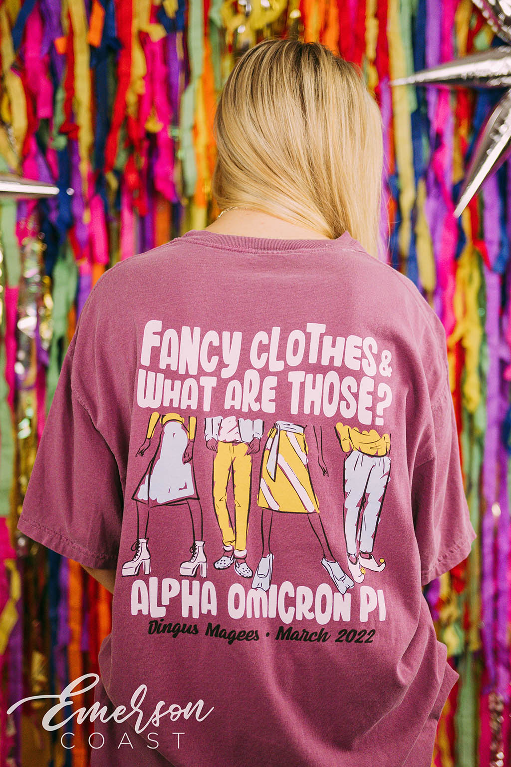 Alpha Omicron Pi Fancy Clothes Social Tee