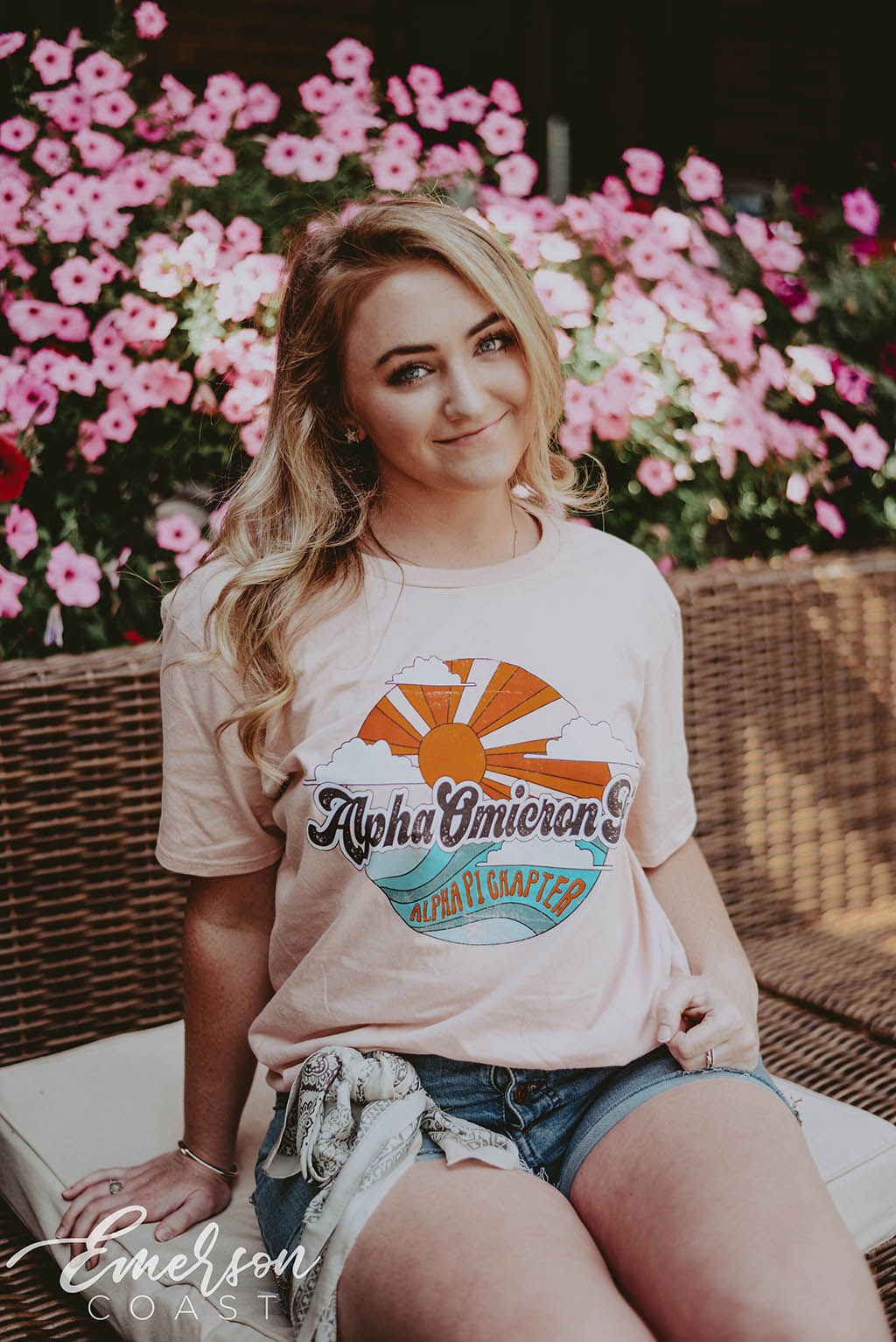 Alpha Omicron Pi Sunset PR T-shirt
