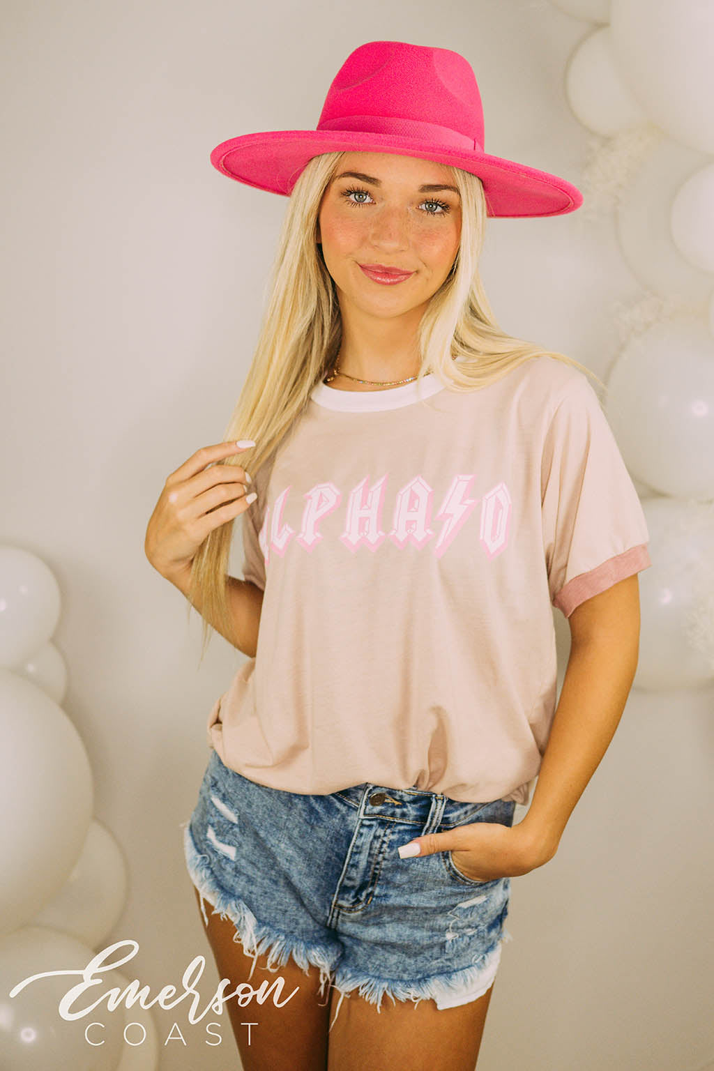 Alpha O Recruitment Colorblock Ringer Tee