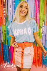 Alpha O Recruitment Simple Colorblock Ringer