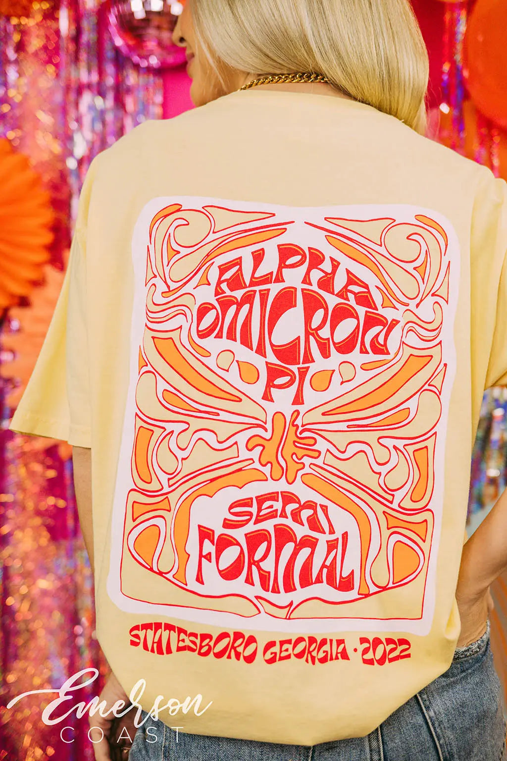 Alpha Omicron Pi Semi Formal Psychedelic Tee