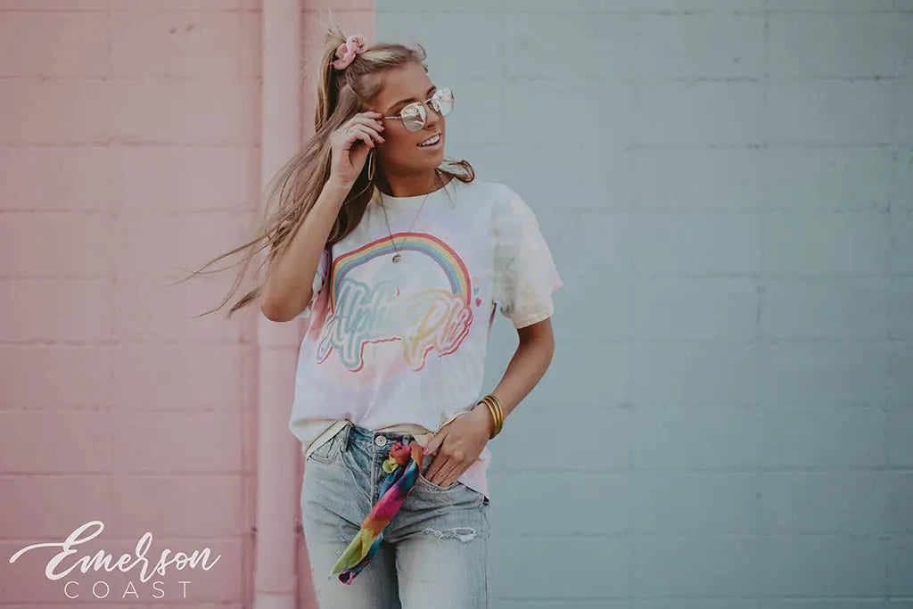 Alpha Phi '90s Tie Dye Bid Day Tee