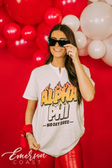 Alpha Phi Coming in Hot Bid Day Tee