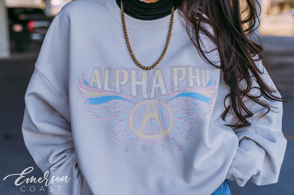 Alpha Phi Vintage Band Sweatshirt