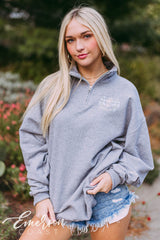 Alpha Phi Simple Floral Quarter Zip Pullover