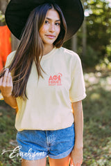Alpha Phi Light Yellow Fright Night Tee
