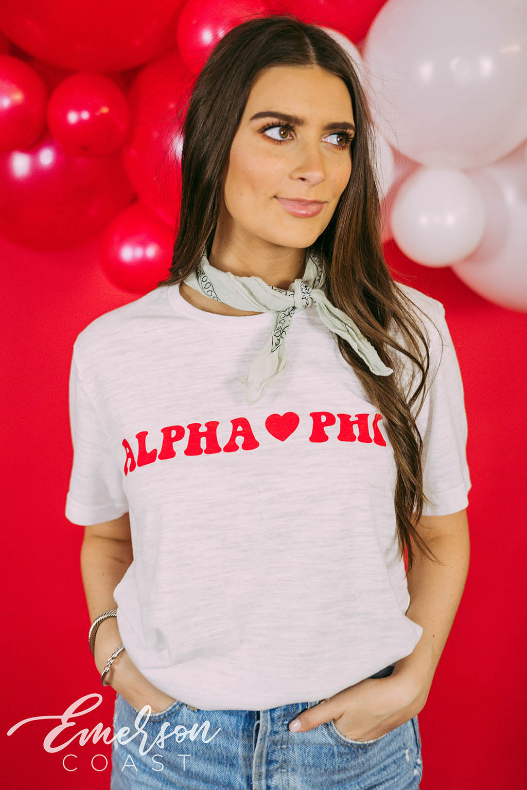 Alpha Phi Heart Slub Tee