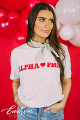 Alpha Phi Heart Slub Tee