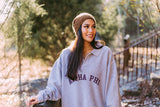 Alpha Phi Lavender Gray Collared Cord