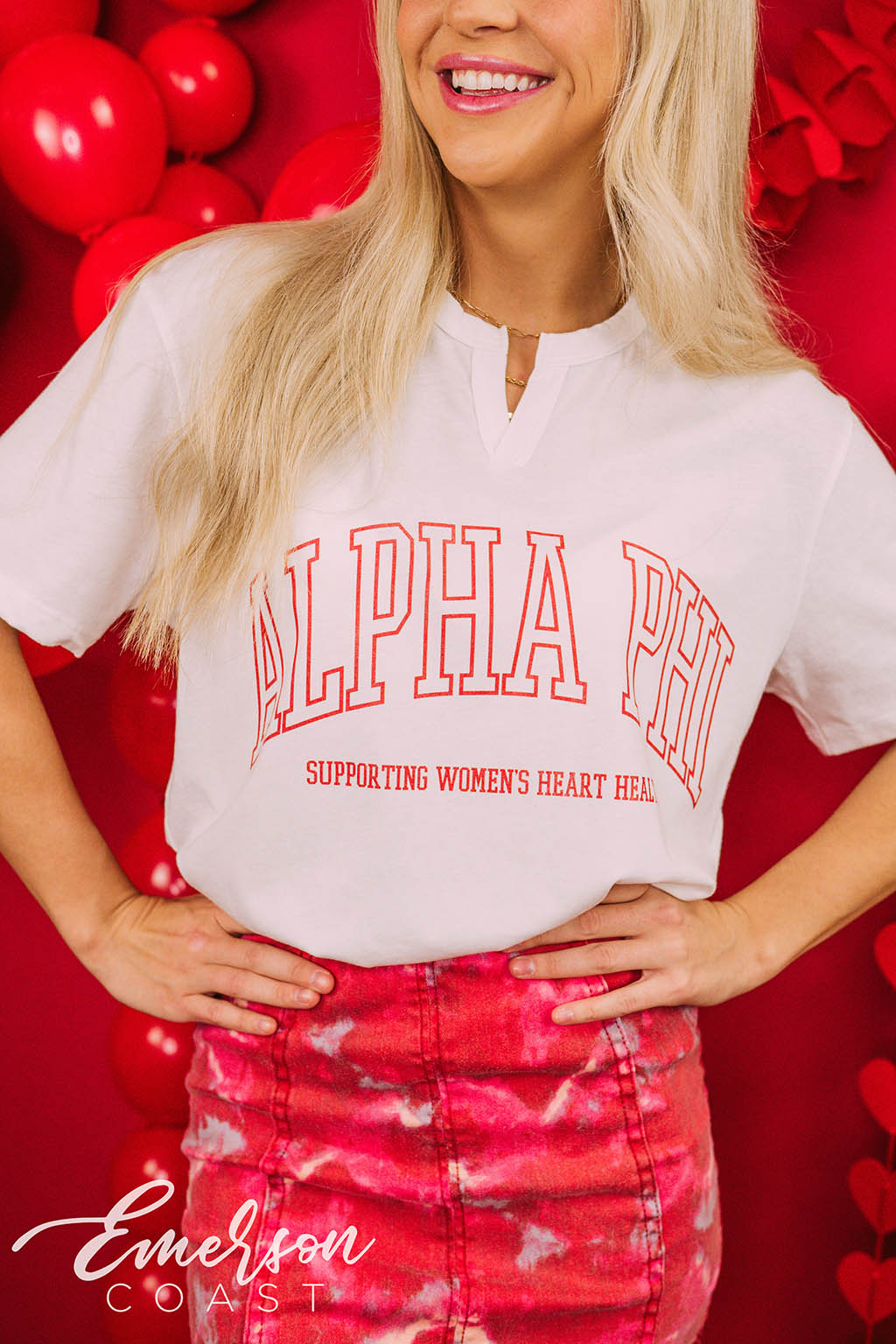 Alpha Phi Philanthropy Varsity Notch Tee