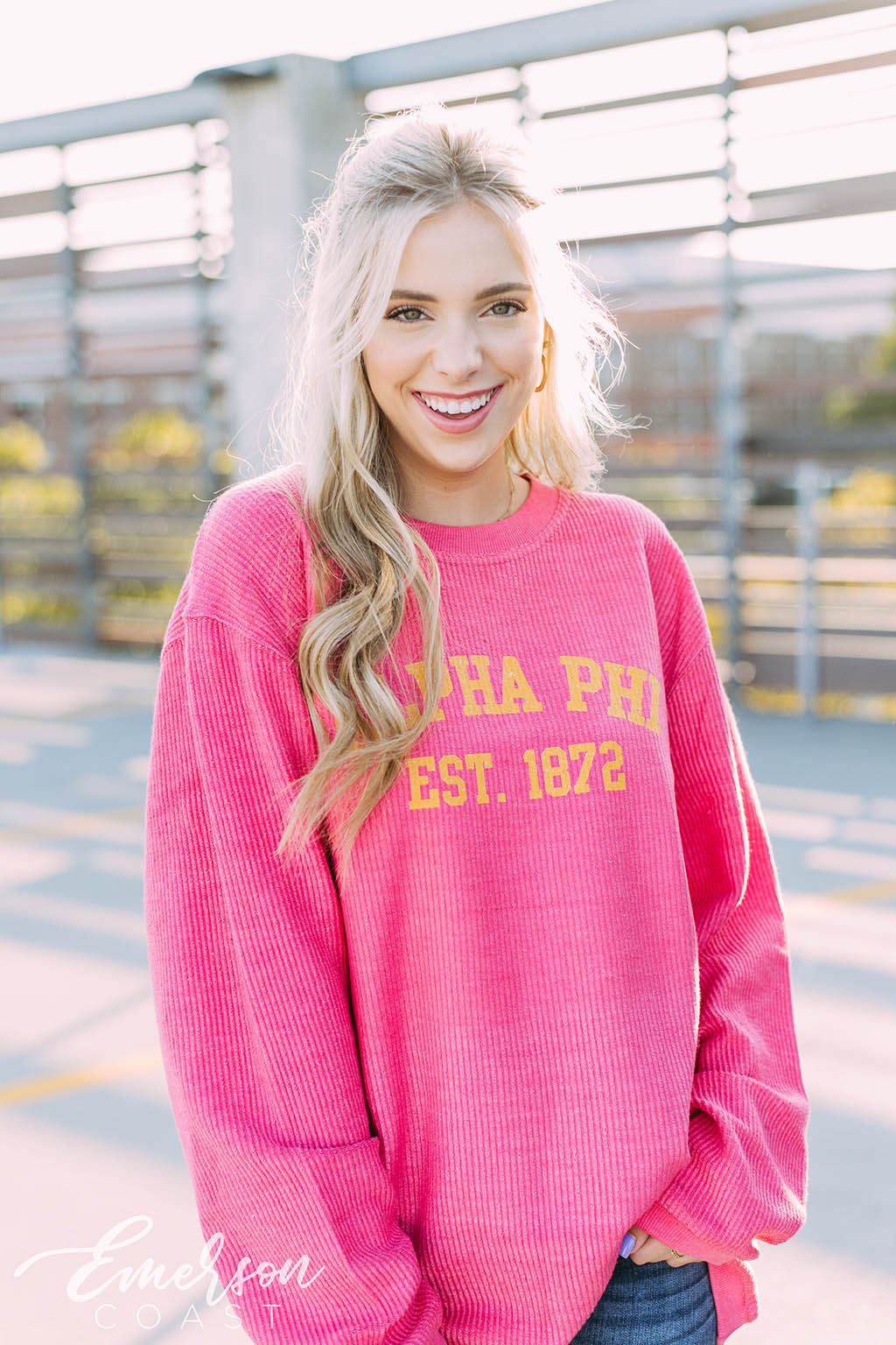 Alpha Phi Bright PR Corduroy Sweatshirt