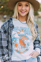Alpha Phi 70's Floral Long Sleeve Tee
