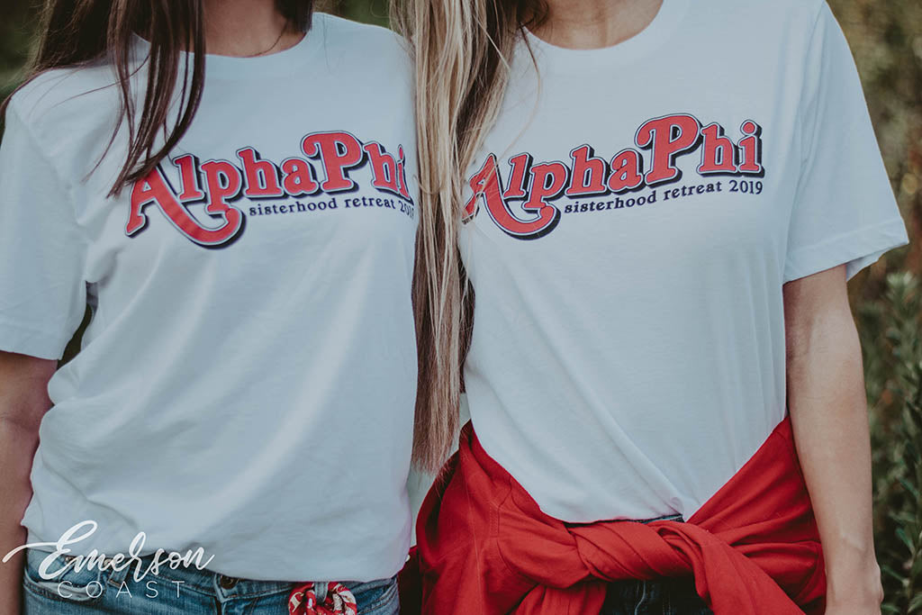 Alpha Phi Retro Sisterhood Retreat Tshirt
