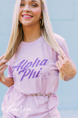 Alpha Phi Purple Airbrush Tee
