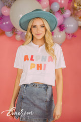 Alpha Phi Colorful Recruitment Notch Tee