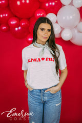 Alpha Phi Heart Slub Tee