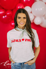 Alpha Phi Heart Slub Tee
