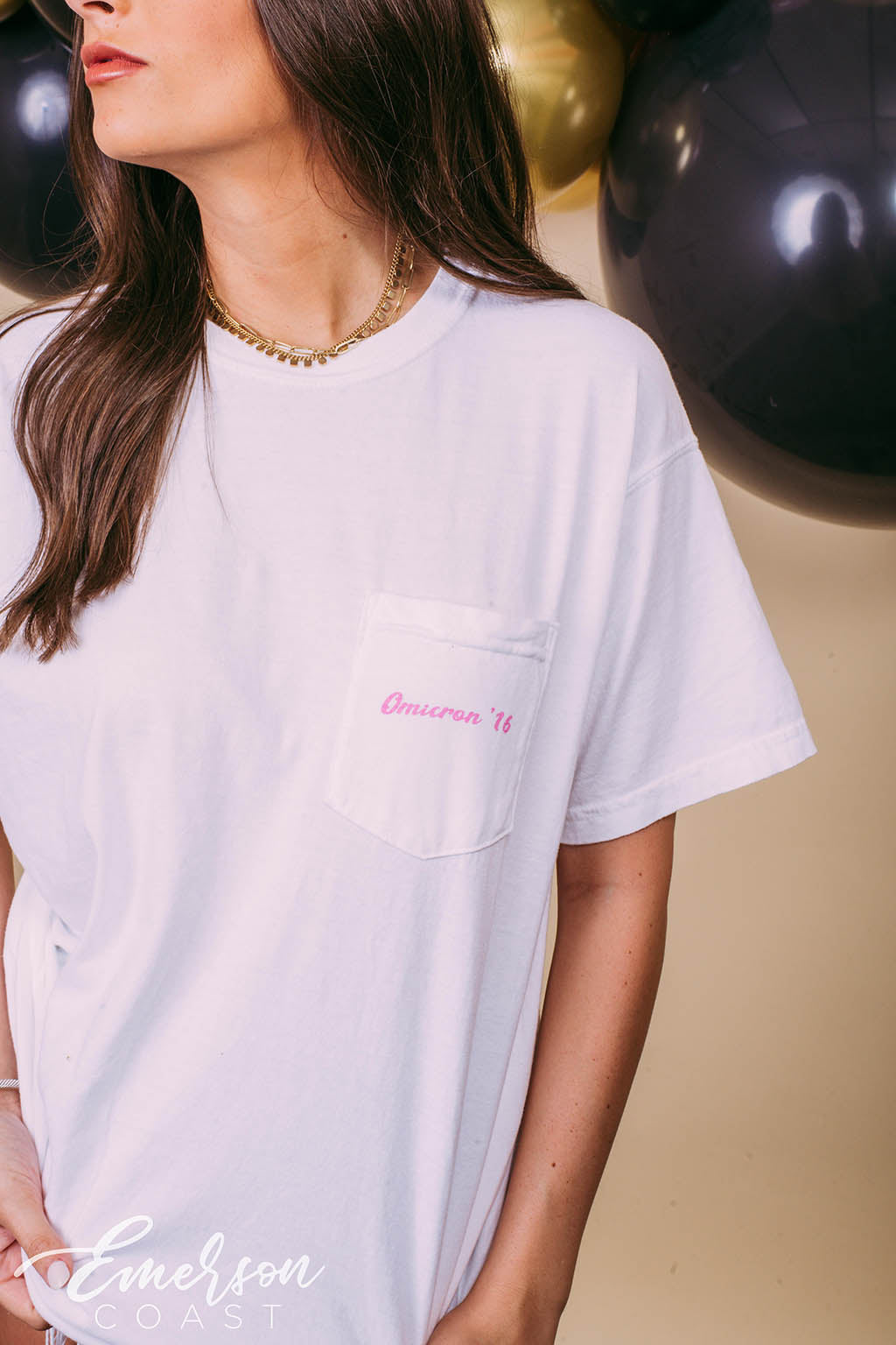 Alpha Phi Pink Band Tee