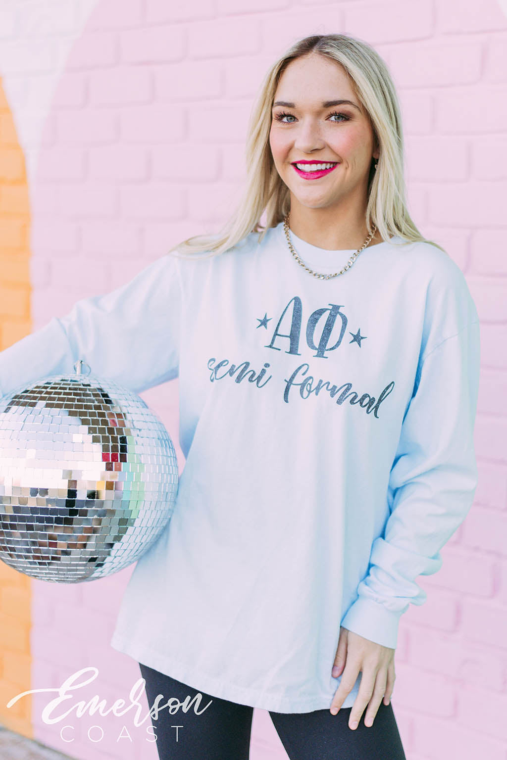 Alpha Phi Decades Semi Formal Long Sleeve Tee
