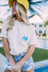 Alpha Phi Semi Formal Tropical Travel Book Tee