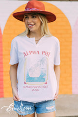Alpha Phi Retro Beach Sisterhood Retreat Tee