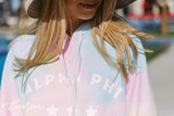 Alpha Phi Star Tie Dye Corduroy Hoodie