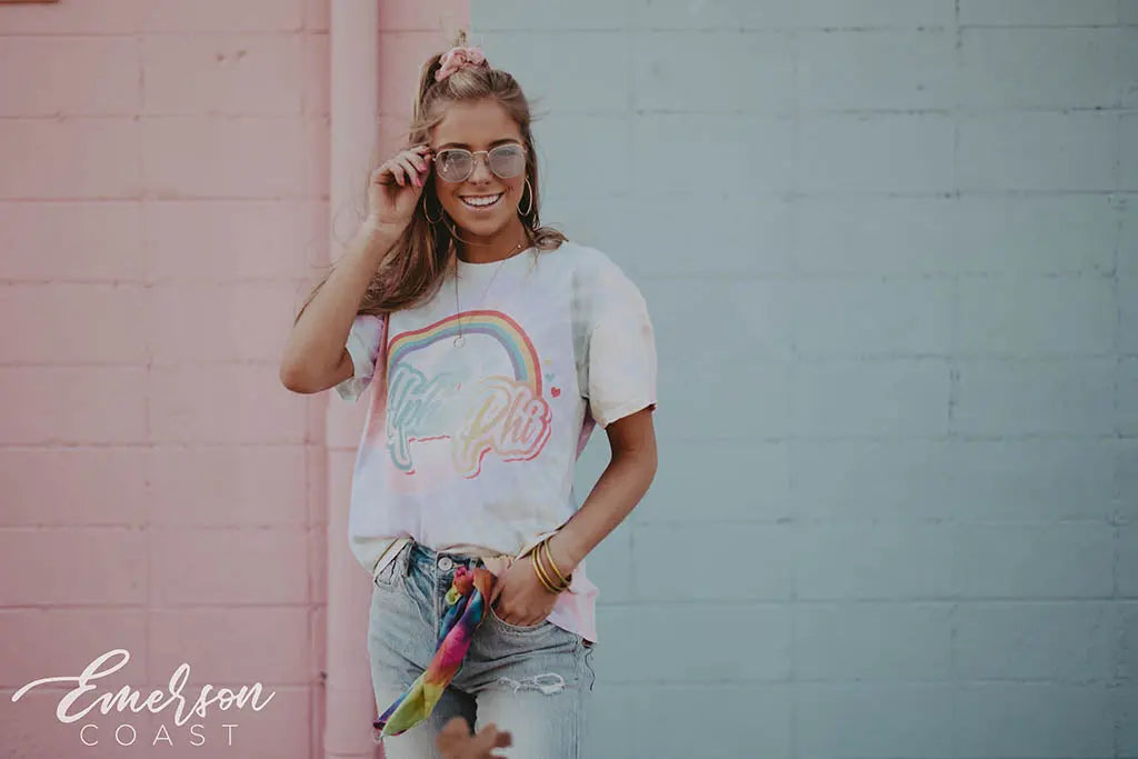 Alpha Phi '90s Tie Dye Bid Day Tee