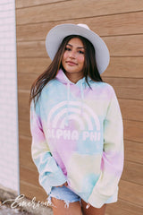 Alpha Phi Spring Tie Dye Corded Hoodie