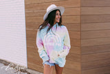 Alpha Phi Spring Tie Dye Corded Hoodie