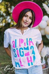 Alpha Sigma Alpha Fun PR Notch Tee