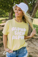 Alpha Sigma Alpha PR Yellow Smiley Face Tee