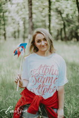Alpha Sigma Alpha Script Detailed PR Tee