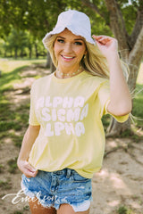 Alpha Sigma Alpha PR Yellow Smiley Face Tee