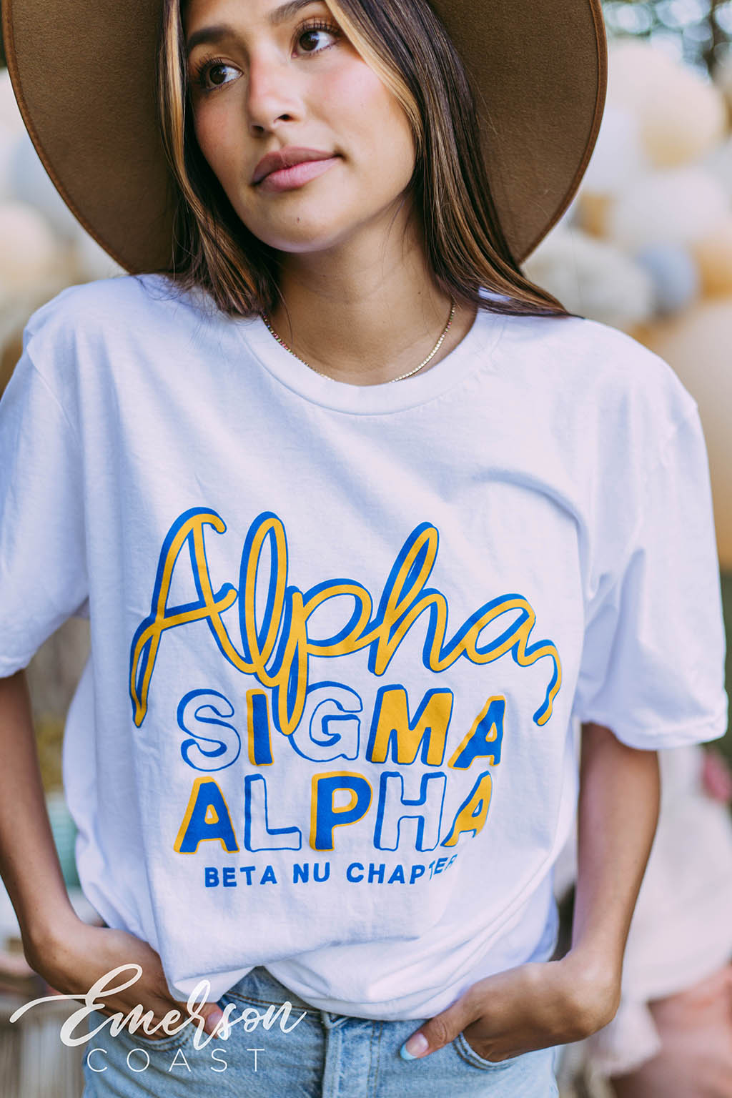 Alpha Sigma Alpha Retro Fonts Tee