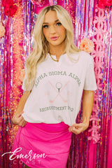 Alpha Sigma Alpha Recruitment Golf Notch Tee