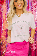 Alpha Sigma Alpha Recruitment Golf Notch Tee