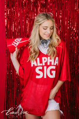 Alpha Sigma Alpha Football Bid Day Jersey