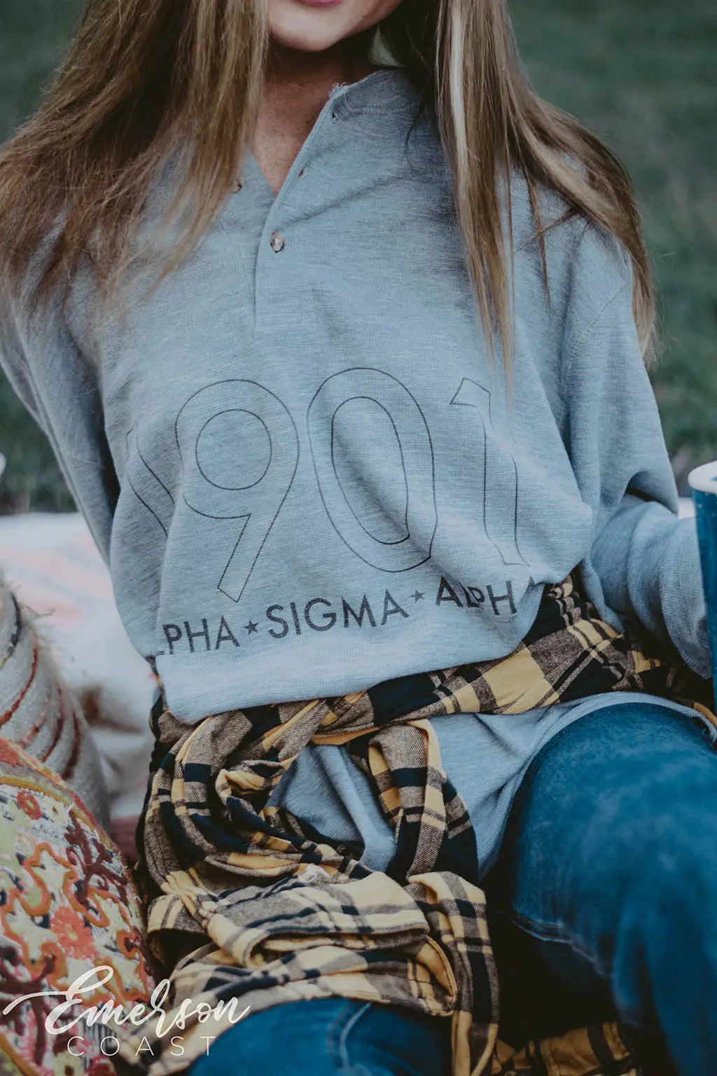 Alpha Sigma Alpha PR Thermal Henley