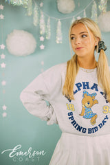 Alpha Xi Bear Spring Bid Day Sweatshirt
