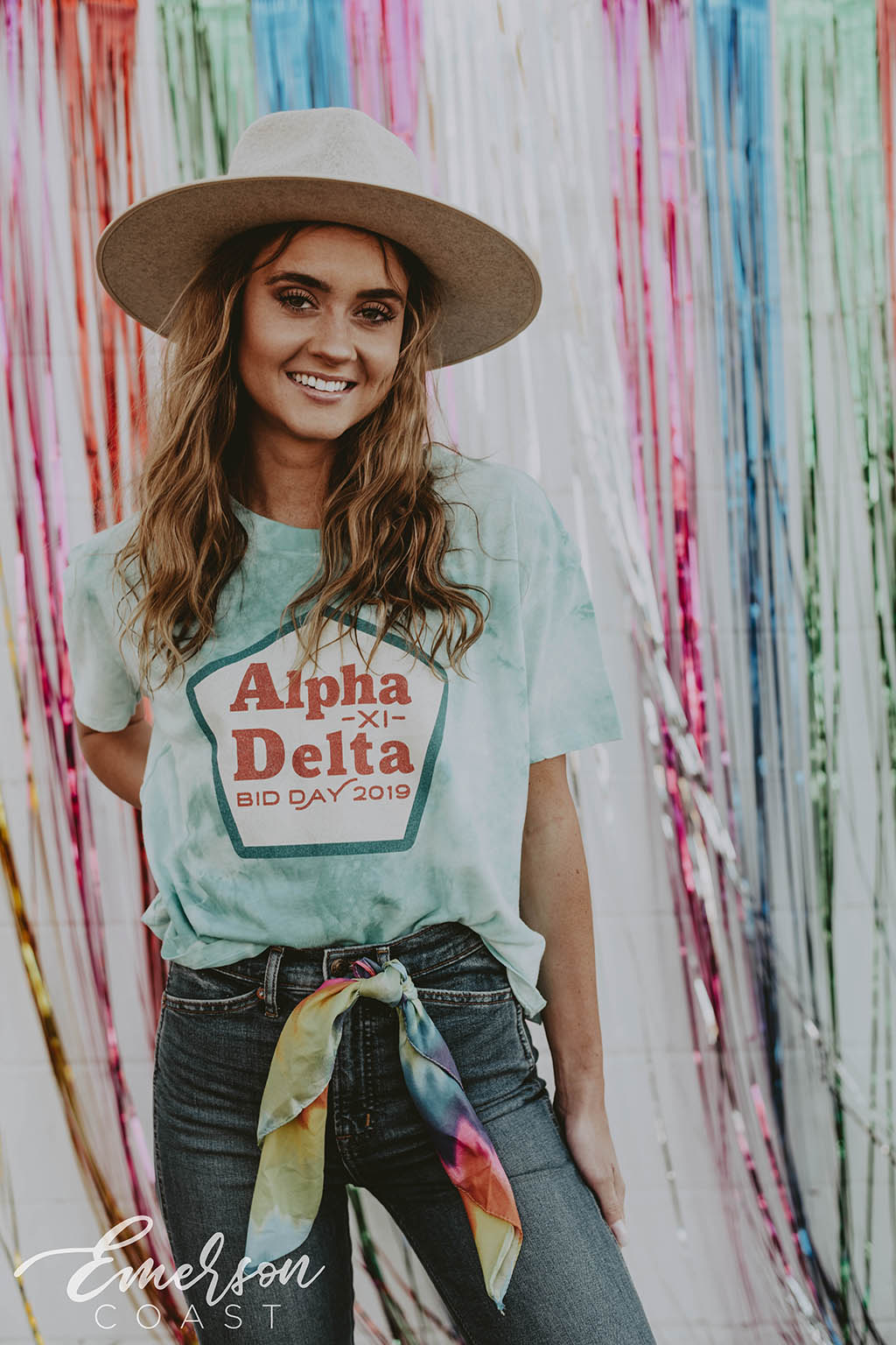 Alpha Xi Delta Tie Dye Bid Day Tshirt