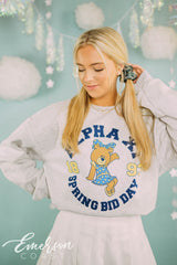 Alpha Xi Bear Spring Bid Day Sweatshirt