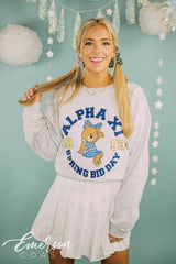 Alpha Xi Bear Spring Bid Day Sweatshirt